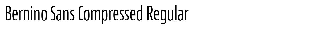 Bernino Sans Compressed Regular
